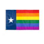 AGAS Texas Rainbow Flag 3x5 Ft - Polyester