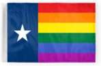 AGAS Texas Rainbow Motorcycle Flag 6x9 inch