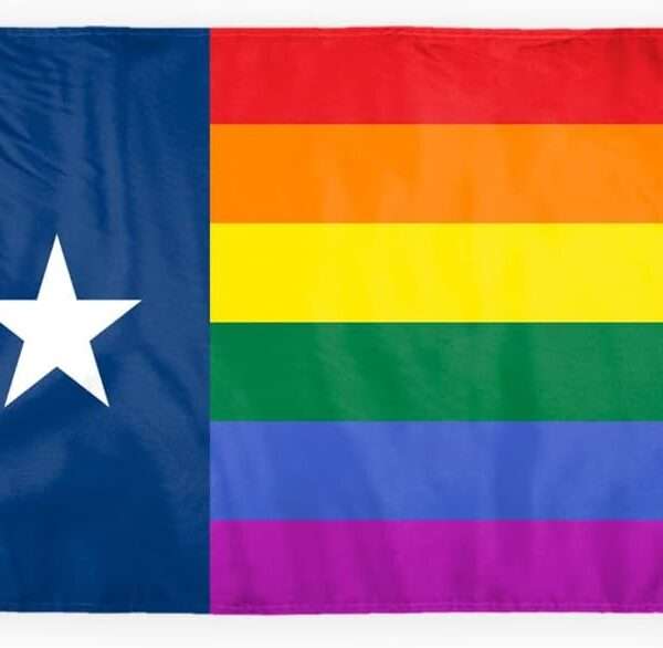 AGAS Texas Rainbow Motorcycle Flag 6x9 inch