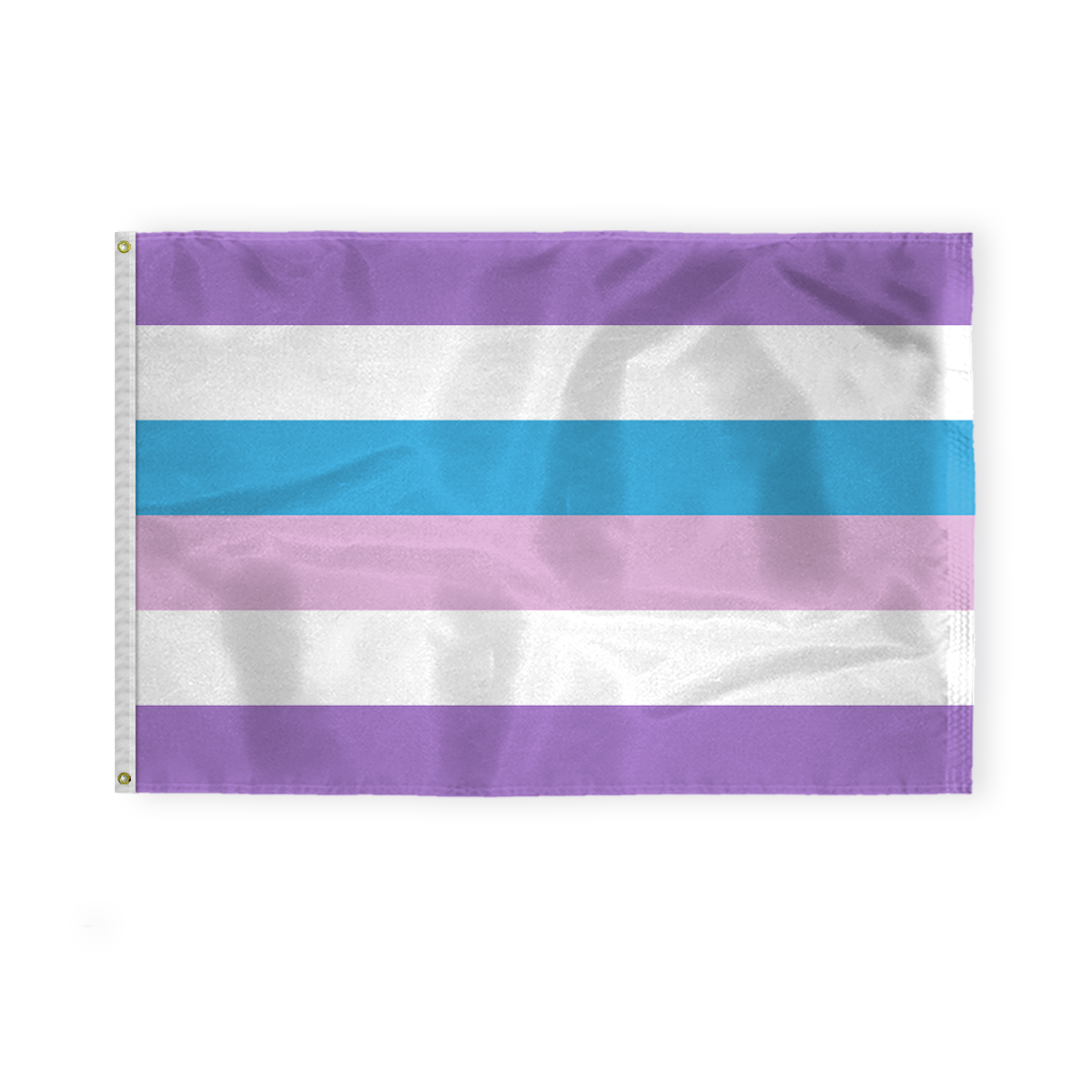 AGAS Bigender Pride Flag 4x6 Ft - Double Sided Printed 200D Nylon