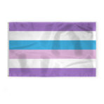 AGAS Bigender Pride Flag 5x8 Ft - Double Sided Printed 200D Nylon