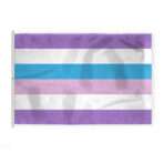 AGAS Large Bigender Pride Flag 10x15 Ft - Double Sided Printed 200D Nylon