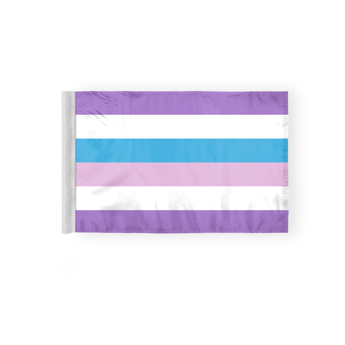 AGAS Large Bigender Pride Flag 10x15 Ft - Double Sided Printed 200D Nylon