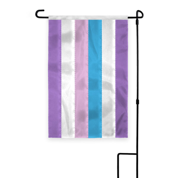 AGAS Bigender Applique & Embroidered Garden Flag 12"x18" inch