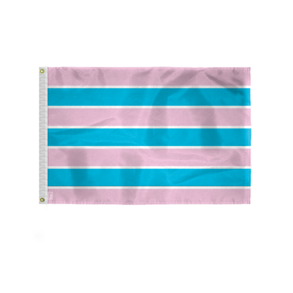 AGAS Small Transsexual Pride Flag 2x3 Ft - Double Sided Printed 200D Nylon