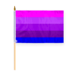 AGAS Transexual Alt Pride Stick Flag 4x6 inch Flag on a 11 inch Plastic Pole