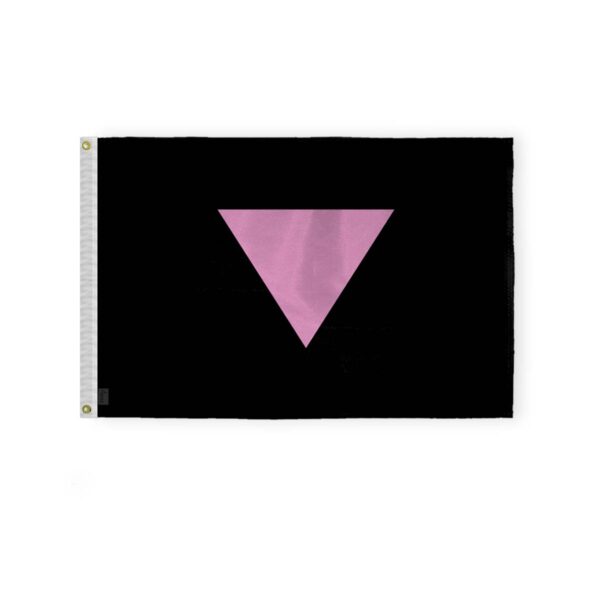 AGAS Pink Triangle Pride Flag 2x3 Ft - Printed 200D Nylon