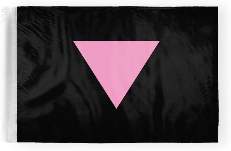 AGAS Pink Triangle Pride Motorcycle Flag 6x9 inch
