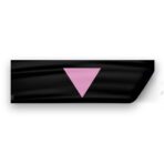 AGAS Pink Triangle Pride Flag 3x10 inch Static Window Cling