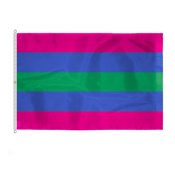 AGAS Large Trigender Pride Flag 10x15 Ft - Double Sided Printed 200D Nylon