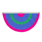 AGAS Trigender Pride Pleated Fan Bunting Full Fan 3x6 ft