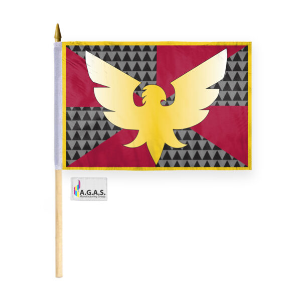 AGAS Drag/Feather Pride Stick Flag 12x18 inch Flag on a 24 inch Wooden Flag Stick