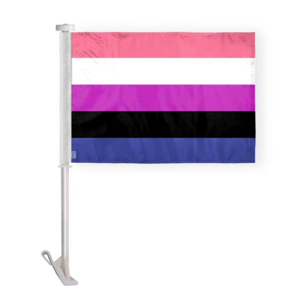 AGAS Genderfluid Pride Car Window Flag 10.5x15 inch