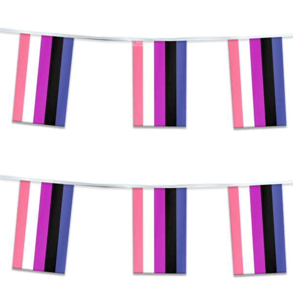 AGAS Genderfluid Pride Streamers for Party 60 Ft long