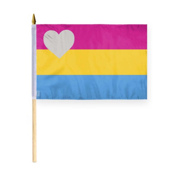AGAS Panromantic Pride Stick Flag 12x18 inch Flag