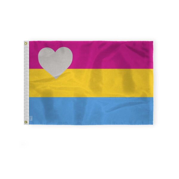 AGAS Panromantic Pan Pride Flag 2x3 Ft - Double Sided Printed 200D Nylon