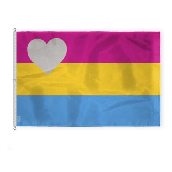AGAS Large Panromantic Pride Flag 8x12 Ft - Double Sided Printed 200D Nylon