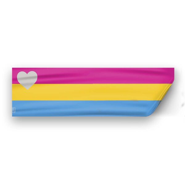 AGAS Flags 3" x 10" Panromantic Pride Window Decal 6 Stripes