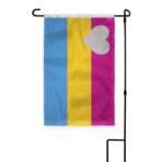AGAS Panromantic Pride Applique & Embroidered Garden Flag 12"x18"