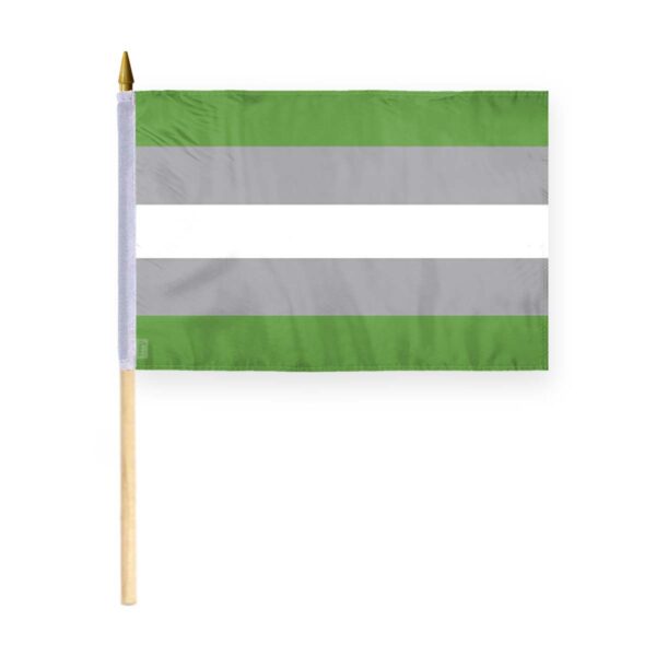 AGAS Greyromantic Pride Stick Flag 12x18 inch