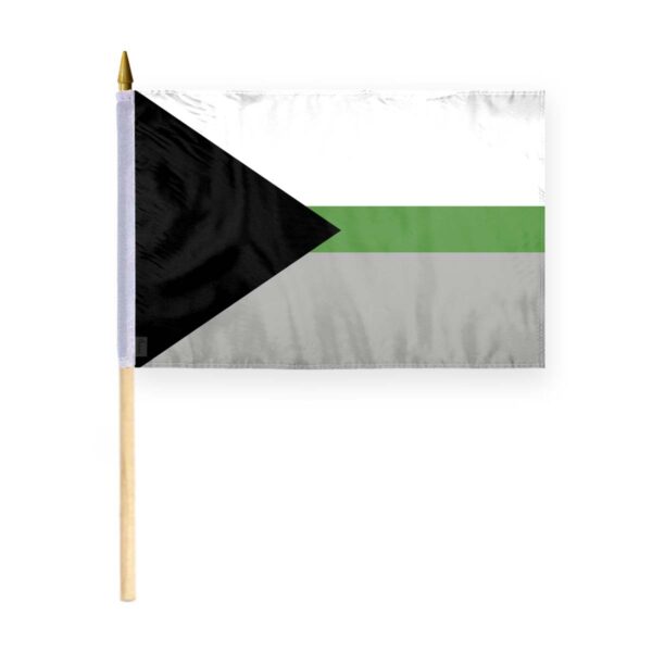 AGAS Demiromantic Pride Stick Flag 12x18 inch Flag