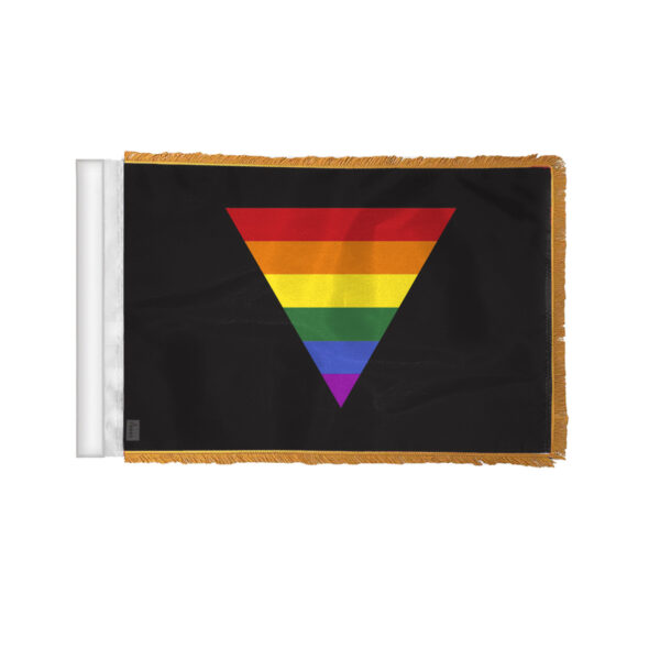 AGAS Black Rainbow Triangle Antenna Aerial Flag