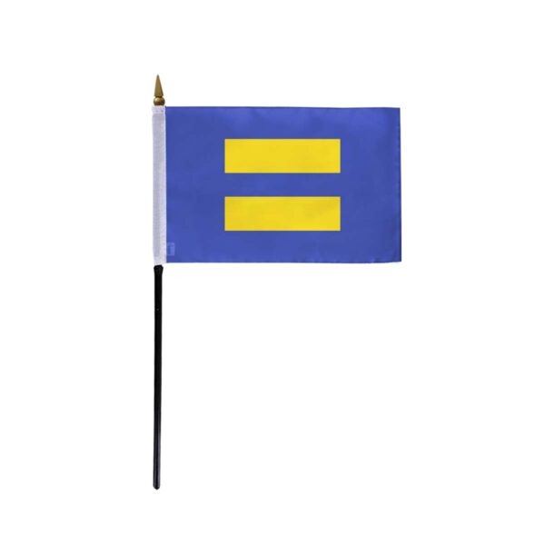 AGAS Small Equality Pride Flag 4x6 inch Flag on a 11 inch Plastic Stick