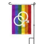 AGAS Double Male Garden Flag 12x18 inch - Printed on Outdoor 200D Nylon