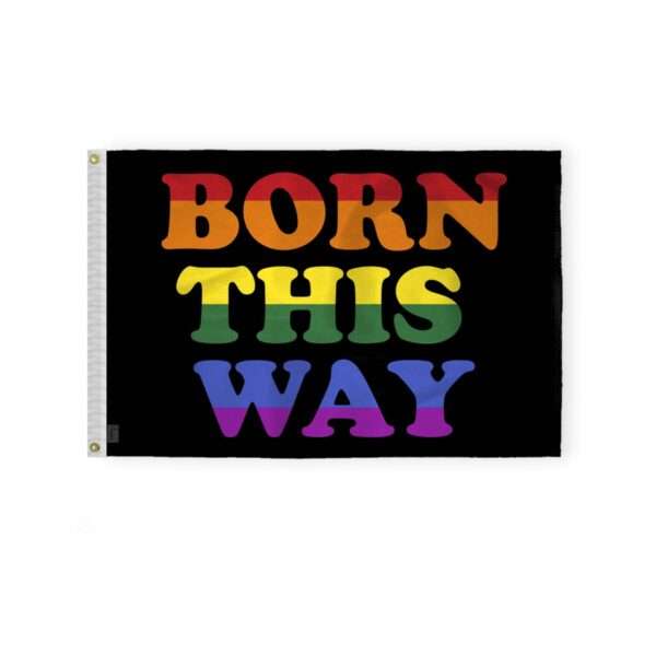 AGAS Born This Way Pride Flag 2x3 Ft