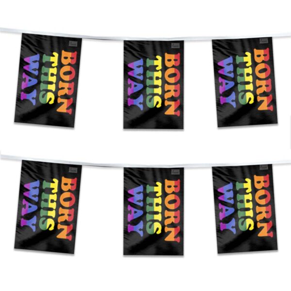 AGAS Born This Way Pride Streamers for Party 60 Ft long