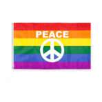 AGAS Rainbow Peace Sign Flag 3x5 Ft - Polyester