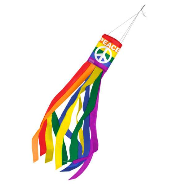 AGAS Rainbow Peace Sign Pride 60 inch Column Windsock
