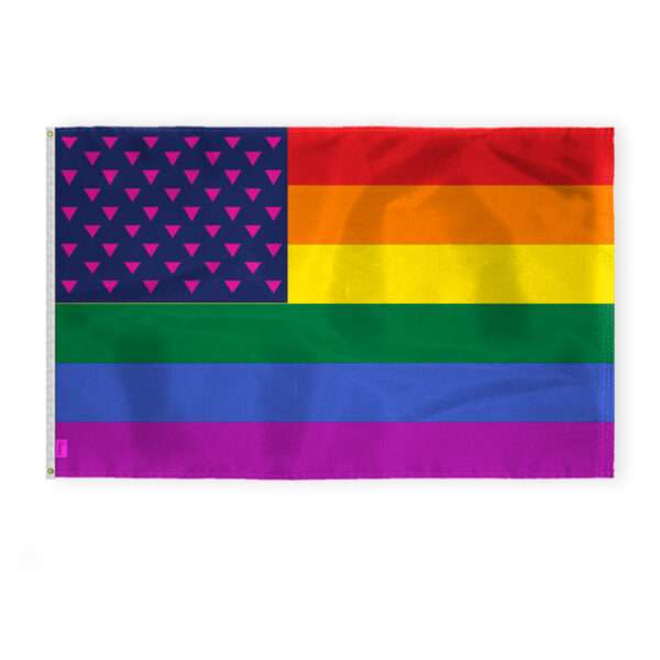AGAS New Old Glory Triangles Pride Flag 4x6 Ft - Printed 200D Nylon