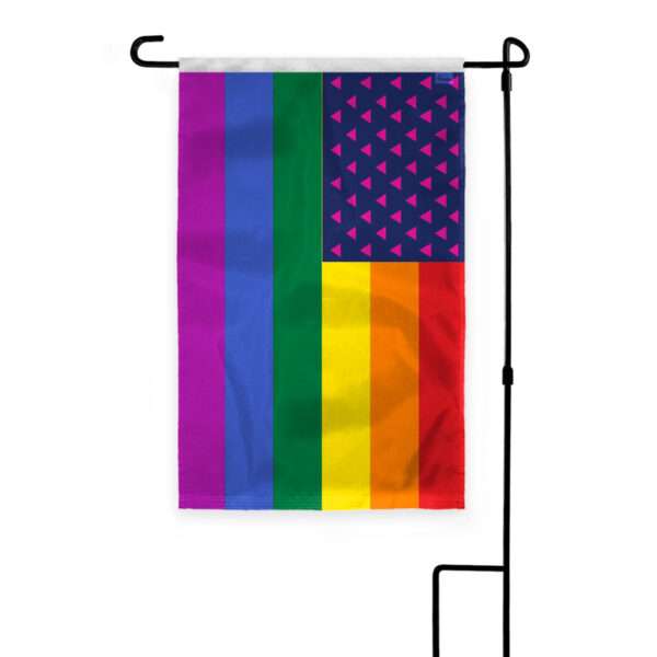AGAS New Old Glory Triangles New Old Glory Triangles Pride Garden Flag 12x18 inch