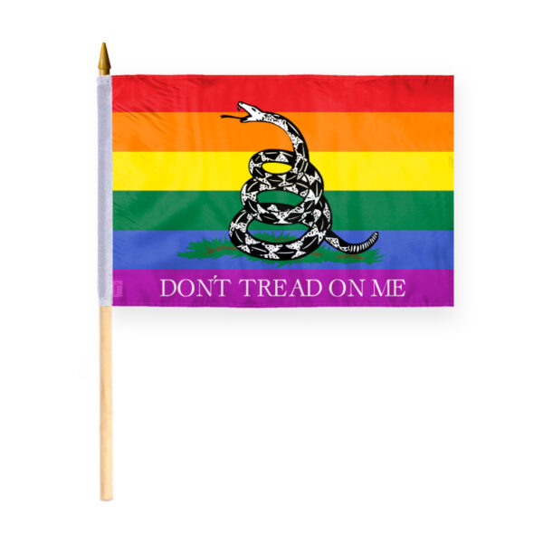 AGAS Dont Tread on Me Pride Stick Flag 12x18 inch Flag