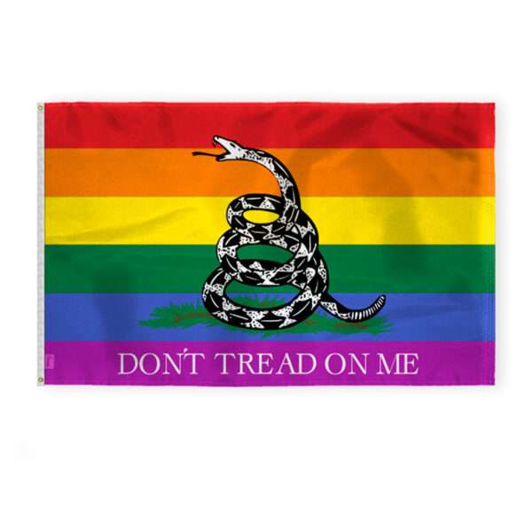 AGAS Dont Tread on Me Pride Flag 4x6 Ft - Printed 200D Nylon