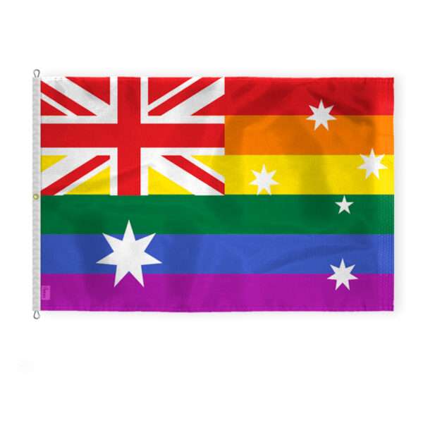 AGAS Large Australia Pride Flag 8x12 Ft - Printed 200D Nylon