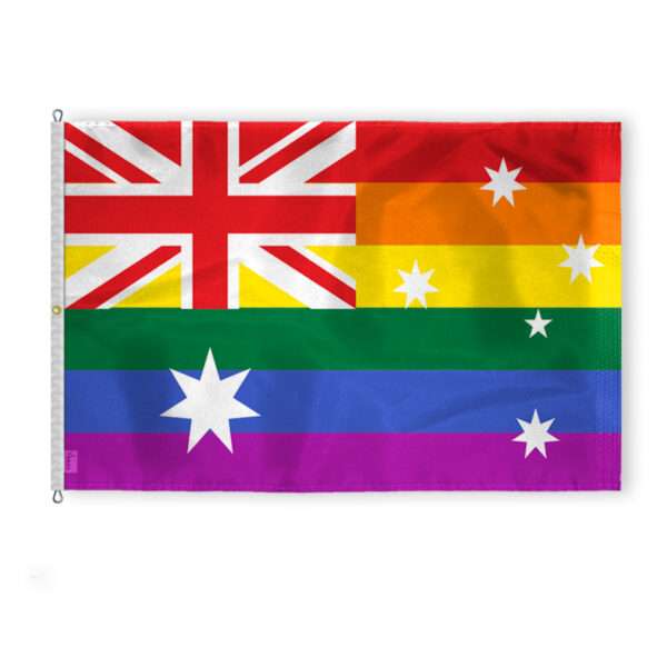 AGAS Large Australia Pride Flag 10x15 Ft - Printed 200D Nylon