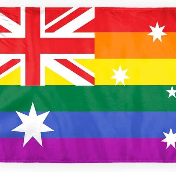 AGAS Australia Pride Motorcycle Flag 6x9 inch