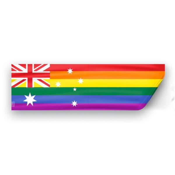 AGAS Australia Pride Flag 3x10 inch Static Window Cling