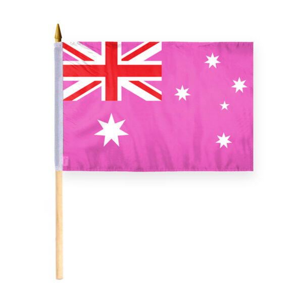 AGAS Australia Pink Pride Stick Flag 12x18 inch Flag