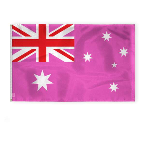 AGAS Large Australia Pink Pride Flag 6x10 Ft - Printed 200D Nylon