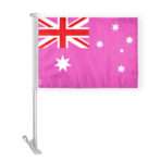 AGAS Australia Pink Pride Car Window Flag 10.5x15 inch