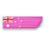 AGAS Australia Pink Pride Flag 3x10 inch Static Window Cling