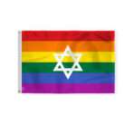 AGAS Israel Jewish Rainbow Flag 2x3 Ft - Printed 200D Nylon