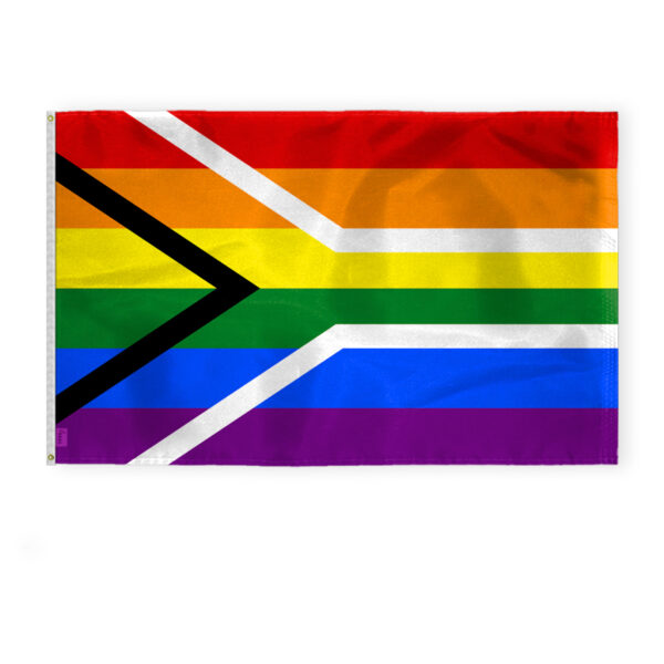 AGAS South Africa Rainbow Gay Pride Flag 5x8 Ft