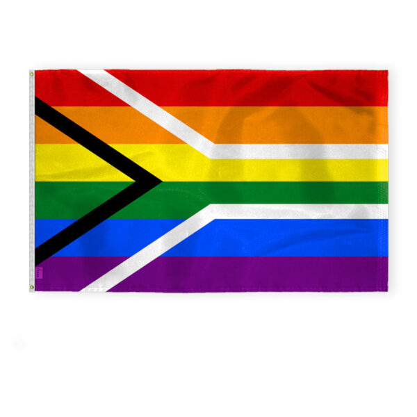 AGAS Large South Africa Rainbow Gay Pride Flag 6x10 Ft