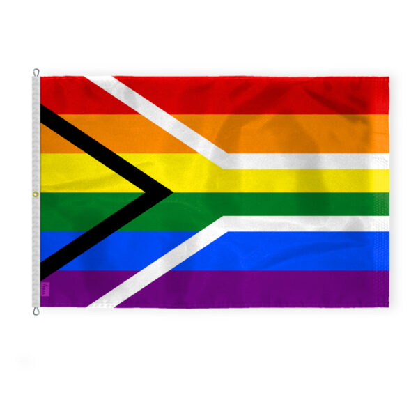 AGAS Large South Africa Rainbow Gay Pride Flag 8x12 Ft