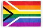 AGAS South Africa Rainbow Gay Pride Motorcycle Flag 6x9 inch