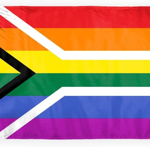 AGAS South Africa Rainbow Gay Pride Motorcycle Flag 6x9 inch